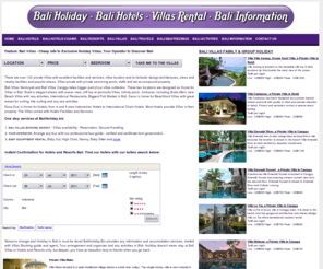 baliholiday.biz: Holiday Villas Hotels Resort Bali
BaliHoliday.Biz is managed and owned by Yohanes; Providing Vacation Rentals and Accommodation for your Holiday in Bali. Our Bali villas collection are amazing and beautiful. We also provide Hotels Bali and Bali Resort Booking. Visit Bali Holiday now