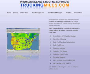 truckingmiles.com: ProMiles - Mileage and Routing Software
Promiles mileage and routing software for trucking companies and fleet management