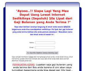 profitcashmachine.com: Lowongan Kerja Internet dengan Gaji 10x lipat|Cari Kerja Part Time|Lowongan Kerja 2011
siapa lagi yang mau dapat gaji 10x lipat dengan lowongan kerja internet, bisa cari kerja part time dan lowongan kerja 2011