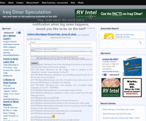 Home of the Dinar Speculation news blog - get up to date information