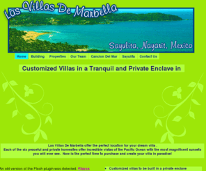 marbellasayulita.com: Home
Welcome to Las Villas de Marbella,an up and coming project of, to-be-built, customized villas, located in a tranquil and private enclave in sayulita. Luxurious, private 6 to be built home community along the Pacific coastline of Mexico.