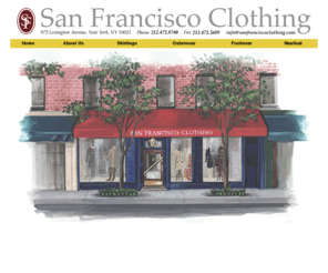 sanfranciscoclothing.com: San Francisco Clothing
San Francisco Clothing, Because Fashions Change, Classics Evolve.