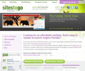 sitestogo.ie: SitesToGo web design | website design | content management system cms | online marketing | seo search engine optimisation
SitesToGo offer affordable web design with content management system. Other services include website evaluation, search engine optimisation and email marketing. Visit our site for more information.