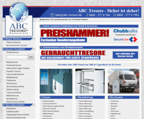 abctresore.info: ABC Tresore - Vertreibt und liefert Ihren Tresor
ABC-Tresore - Einer der größten Lieferanten für Tresore, Wertschutzeinrichtungen und Sicherheitseinrichtungen aller Art bundesweit.