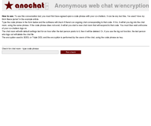 fedlab.org: AnoChat - an anonymous chat w/encryption
AnoChat - an anonymous chat w/encryption