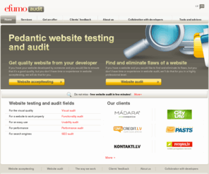 efumoaudit.com: Pedantic website testing – Efumo Audit
Efumo Audit helps to find and eliminate flaws of a website. If you don’t have time or competency for testing and audit, trust it to us. 