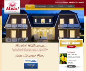 moin.info: Cuxhaven Nordseeheilbad Urlaub Wattenmeer Appartements Ferienwohnungen Nordsee Nationalpark
Freuen Sie sich auf Ihren Urlaub in Cuxhaven, Deutschlands größem Nordseeheilbad. Die Moin Appartements laden zu unvergesslichen Urlaubstagen ein.