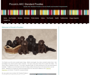 piccolospoodles.com: Home - Piccolo's AKC Standard Poodles
Piccolo's AKC Standard Poodles