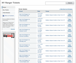 nyrangertickets.org: NY Ranger Tickets
NYRangerTickets.org for all NY Ranger tickets. Cheap tickets, premium tickets, widest selection.