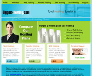 biggest-hosting.com: Seo Hosting, C Class Hosting and Multple Ip Hosting from Biggest Hosting
Full-featured seo hosting and ip c class hosting on Linux operating systems with 24/7 online technical support and 99.9% uptime guarantee.