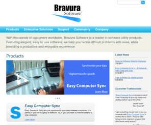 easycomputersink.com: Welcome to Bravura Software!
Bravura Software publishes Easy Computer Sync and Bloat Buster.