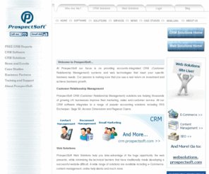 prospect-crm.net: ProspectSoft - CRM Software and CRM Solutions for Pegasus, Sage, Exchequer, Access, and more
CRM software and Solutions: Customer relationship management (CRM) and sales force automation (SFA) solutions - from ProspectSoft. ProspectSoft CRM Software Solutions are the market leader for Pegasus Opera II, Exchequer Enterprise, Access Dimensions, Sage Software and other small and medium business accounting software packages.