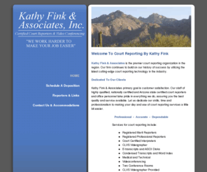 kfreporters.com: Welcome to Court Reporting By Kathy Fink
Court Reporting By Kathy Fink in Tucson, Arizona.