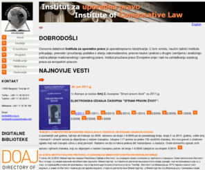 comparativelaw.info: Institut za uporedno pravo - Institute of Comparative Law
Institut za uporedno pravo Beograd Institute of comparative law Belgrade