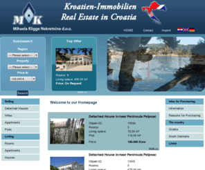 dubrovnikimmobilien.com: Mihaela Kligge Nekretnine d.o.o. - Letting and selling of real estates in Croatia
Kligge