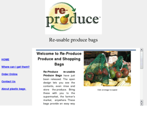 re-produce.net: re-Produce - Home
re-Produce Produce Bags - reusable produce bags for shopping at grocery markets, farmer's market