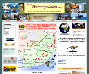 capebandb.com: South Africa Accommodation / SA Accommodation Guide/ South African Accommodation Directory/ SA Guide
Accommodation SA |Accommodation in South Africa | SA Accommodation directory where you decide where to stay at great SA Venues, Southern African Venues