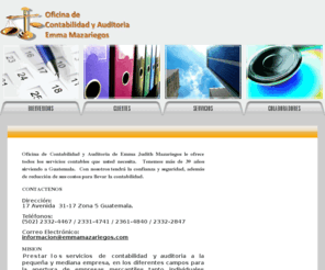 emmamazariegos.com: BIENVENIDOS
Servicios de Contabilidad externa con mas de 40 años de servicio en Guatemala