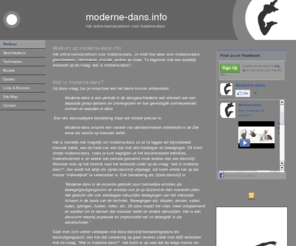 moderne-dans.info: Moderne-dans | Info, muziek & quotes
Alle informatie over moderne dans duidelijk en overzichtelijk op één website!