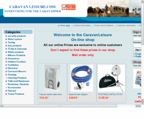 caravanleisure.com: www.caravanleisure.com
caravanleisure your online caravan parts and accessories shop.massive saving online