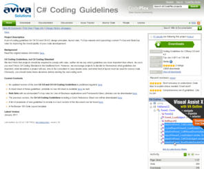 csharpcodingguidelines.com: Coding Guidelines for C# 3.0 and C# 4.0
A set of coding guidelines for C# 3.0 and C# 4.0, design principles, layout rules, FxCop rulesets and (upcoming) custom FxCop and StyleCop rules for improving the overal quality of your code developement. 