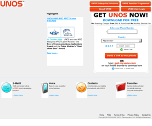 myunos.com: UNOS - Enriching Mobile Communications - Home
UNOS - Enriching Global Communications