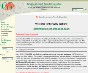 clrc.ca: Canadian Livestock Records Corporation CLRC
Canadian Livestock Records Corporation is the national pedigree service for purebred andnon-purebred livestock in Canada.