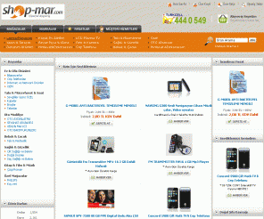 shop-mar.com: 
Türkiye'nin en güvenilir online alışveriş merkezi. Bilgisayar, Cep Telefonları, Fotoğraf Makineleri, Ev Elektroniği Mutfak Beyaz Eşya, LCD Televizyon, Ofis Kırtasiye Büro malzemeleri, Spor, Kitap, Müzik DVD Filmler, Çiçek, İç Giyim, Ayakkabı, Hediyelik, Sağlık Güzellik, Saat, Bebek Çocuk, Hobi, Mobilya, Hırdavat ve diğer yüzlerce ürün