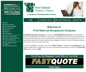 fnacusa.com: First National Acceptance Company Home Page
First National Bank of America Bank Services