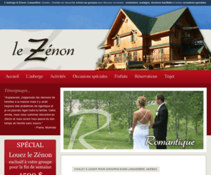 lezenon.com: Chalet Auberge Le Zénon | Auberge, chalet, villa à louer pour groupes dans Lanaudière, Québec, Canada | Le Zénon
L'auberge le Zénon (Lanaudière, Québec, Canada) est disponible à louer au groupes pour diverses occasions : séminaires, mariages, réunions familiales et autres occasions spéciales.