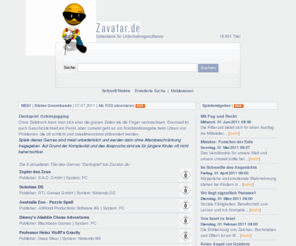 zavatar.de: Zavatar - Datenbank für Unterhaltungssoftware
Zavatar.de - Das Börsenblatt für Unterhaltungssoftware