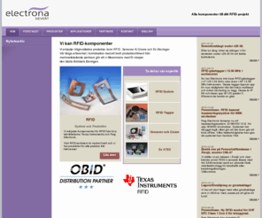 electrona.se: RFID komponenter till din applikation - RFID-läsare / RFID-antenner - Electrona
RFID underlättar din process. Ta del av vår expertis för att välja rätt RFID-komponenter till ditt projekt
