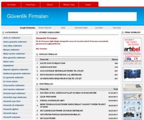 guvenlikfirmalarim.com: GüvenlikFirmalarim.Com - Güvenlik Sektörü Rehberi
Güvenlik sektöründe faaliyet gösteren firmaları listeleyen bir rehber.