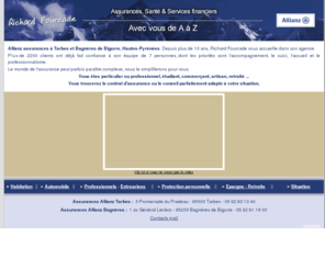 allianz-tarbes.com: Assurance Tarbes - Assurances auto, habitation, santé - Assureur Allianz Tarbes, Bagnères de Bigorre 65
Allianz Assurances, Cabinet Richard Fourcade assureur à Tarbes et Bagnères de Bigorre dans les Hautes-Pyrénées, intervient dans de nombreux domaines d'assurance : auto-moto, habitation, santé, prévoyance, épargne & placements, protection juridique, assurance loisirs, assurance artisans, commerçant et professions libérales...