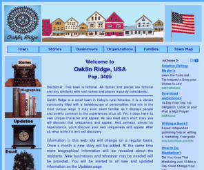 oaklinridge.com: Town of Oaklin Ridge, USA Home Page
Short short stories of a fictional town.