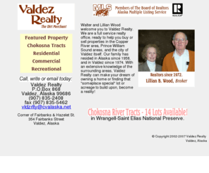valdezrealty.net: Valdez Realty, Valdez Alaska
Valdez Realty, located in Valdez, Alaska and serving Prince William Sound and the Copper River Basin.