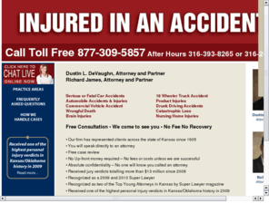 devaughandjames.com: DeVaughn and James, Attorneys - Wichita, Kansas
lawyers, attorneys at law, car accidents, injuries