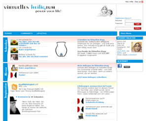 virtuelles-heiligtum.com: Virtuelles Heiligtum
Ein Gnadenort der Gottesmutter im Internet. Im Virtuellen Krug schenkt die Community alltägliche Freuden & Anstrengungen als Gebete für die Anliegen der User.