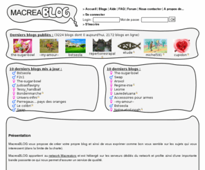 macreablog.com: Créez votre blog sur MacreaBLOG.com
Créez votre blog / blogue gratuitement, rapidement et simplement. Personnalisez le thème de votre blog...