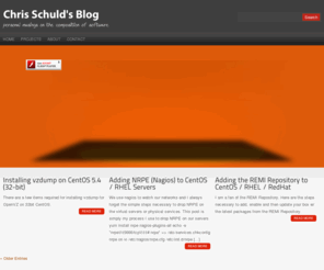 chrisschuld.com: Chris Schuld's Blog
Articles and information collected during my journey of software development.  Read articles on Windows, Linux, .NET, C#, PHP, OpenVZ, and much more!