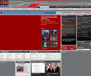 cnnchile.com: CNN Chile: Está pasando, lo estás viendo
CNNChile.com es el portal de CNN Chile, un canal de noticias 24/7. Además de la permanente actualización de los hechos, ofrece a los usuarios la participación a través de iReport , un moderno portal de videos y blogs.