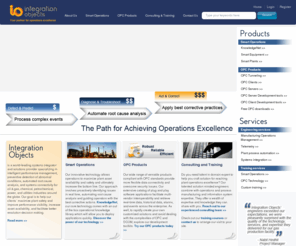 integrationobjects.com: Integration Objects: Knowledge, Operations Management, KPI, Decision Support, Intelligent Solutions, OPC connectivity, MES solutions, and Automation homepage
Welcome to Integration Objects, a leading systems integrator and solutions provider for Intelligent Key Performance Indicators, Decision Support Systems, Plant-Wide Integration, Knowledge Management Platforms, Manufacturing Execution Systems, OPC Servers, OPC Clients, OPC Tunneling and OPC Development Tools.