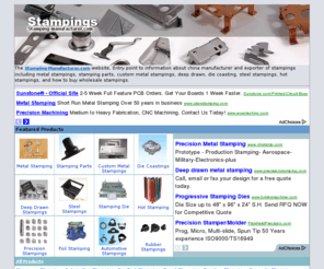 stamping-manufacturer.com: Metal Stamping, Deep Drawn, Stamping, Stampings, Stamping Parts
China manufacturer and exporter of stampings including metal stamping, stamping parts, custom metal stamping, deep drawn, die coasting, steel stamping, hot stamping and more.