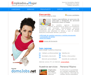 empleadosdelhogar.com: Servicio domestico en Madrid
Servicio domestico y trabajo domestico en Madrid, agencia de seleccion y formacion de personal para el hogar, Madrid