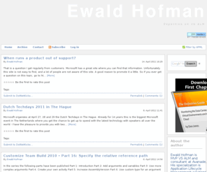 ewaldhofman.nl: Ewald Hofman | Expertise on VS ALM
Expertise on VS ALM