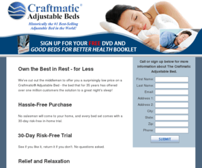 tvbedoffer.com: Craftmatic Adjustable Beds
