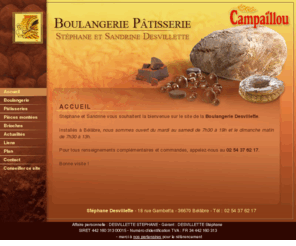 boulangeriedesvillette.com: boulangeriedesvillette.com - Accueil - Stéphane et Sandrine vous souhaitent la bienvenue sur le site de la Boulangerie Desvillette. 
boulangeriedesvillette.com - Stéphane et Sandrine vous souhaitent la bienvenue sur le site de la Boulangerie Desvillette. - Accueil