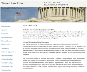 warrenlawfirm.net: immigration, Warren Law Firm San Francisco, CA Firm Overview
Warren Law Firm provides excellent immigration services to immigrants around the world. Expert representation and knowledge of law