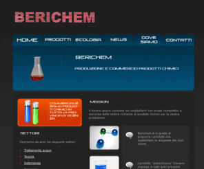 berichem.com: Berichem - tecnologia innovativa di sostanze chimiche.
Produzione e Commercio Prodotti Chimici. Commercializziamo spray tecnici, antischiuma siliconici, non siliconici ed emulsioni.