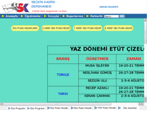 seckinkadro.com: Ordu SeÃ§kin Kadro Dershanesi - YGS, LYS, SBS, Puan hesabÄ±, Ã¼niversite hazÄ±rlÄ±k, EÄŸitim
Ordu SeÃ§kin Kadro Dershanesi; sÄ±navlara hazÄ±rlÄ±kta Ã¶ÄŸrencilere, Ã¶ÄŸretmenlere, velilere her tÃ¼rlÃ¼ ders ve rehberlik hizmeti sunan dersane resmi web sitesidir.